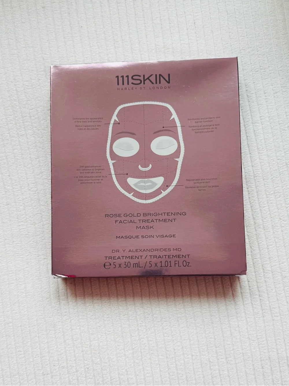 111SKIN Rose Gold Facial Treatment Mask - Rose 5 pc